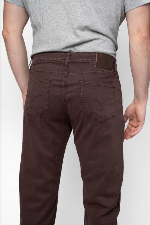 Jack Of Spades Jack Fit Five Pocket Pants In Brushed Burgundy
