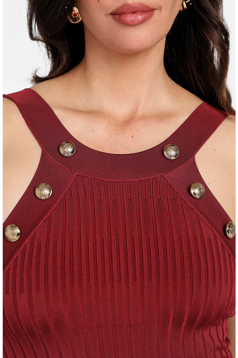Janet Rib Sweater Minidress, Alternate, color, DARK JAM RED