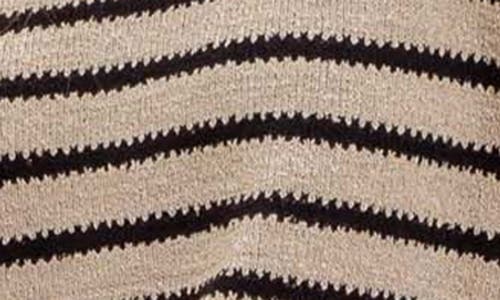 Blu Pepper Stripe Knit Top In Taupe