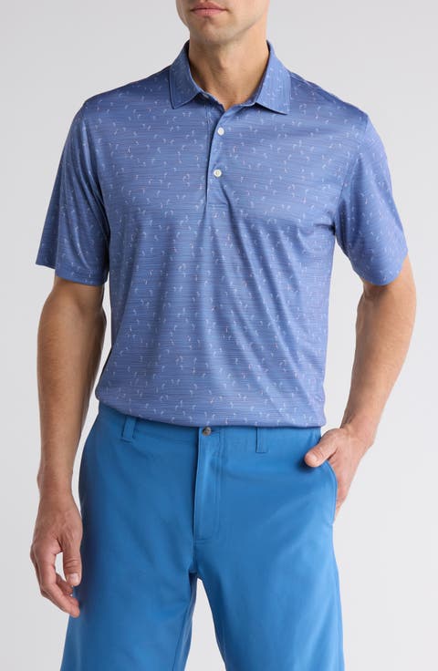 Parrot Print Performance Knit Polo