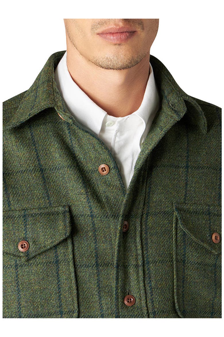 Classic Wool Check Overshirt, Alternate, color, Green
