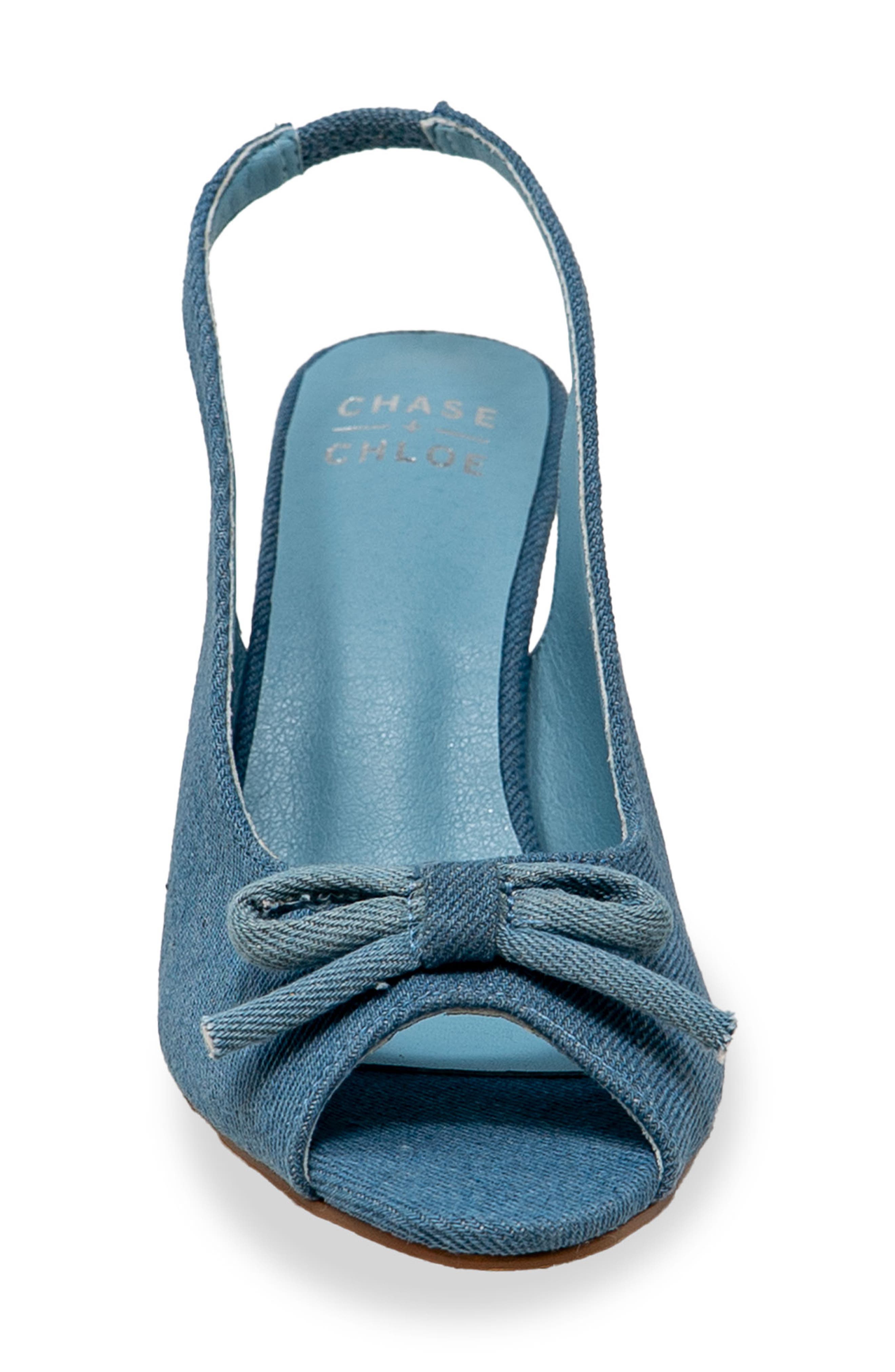 Slingback Sandal, Alternate, color, DENIM