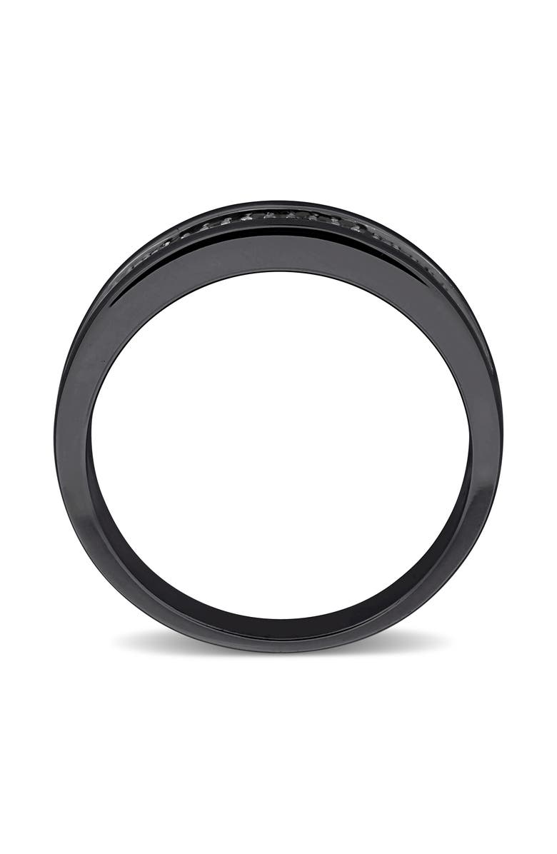 DELMAR Men's Black Diamond Band Ring - 0.10ct., Alternate, color,