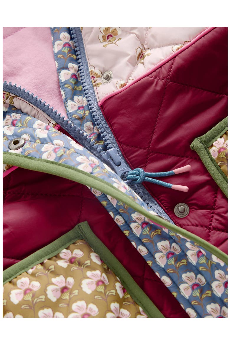 Kids' Floral Longline Quilted Jacket, Alternate, color, HOTCHPOTCH FLORAL