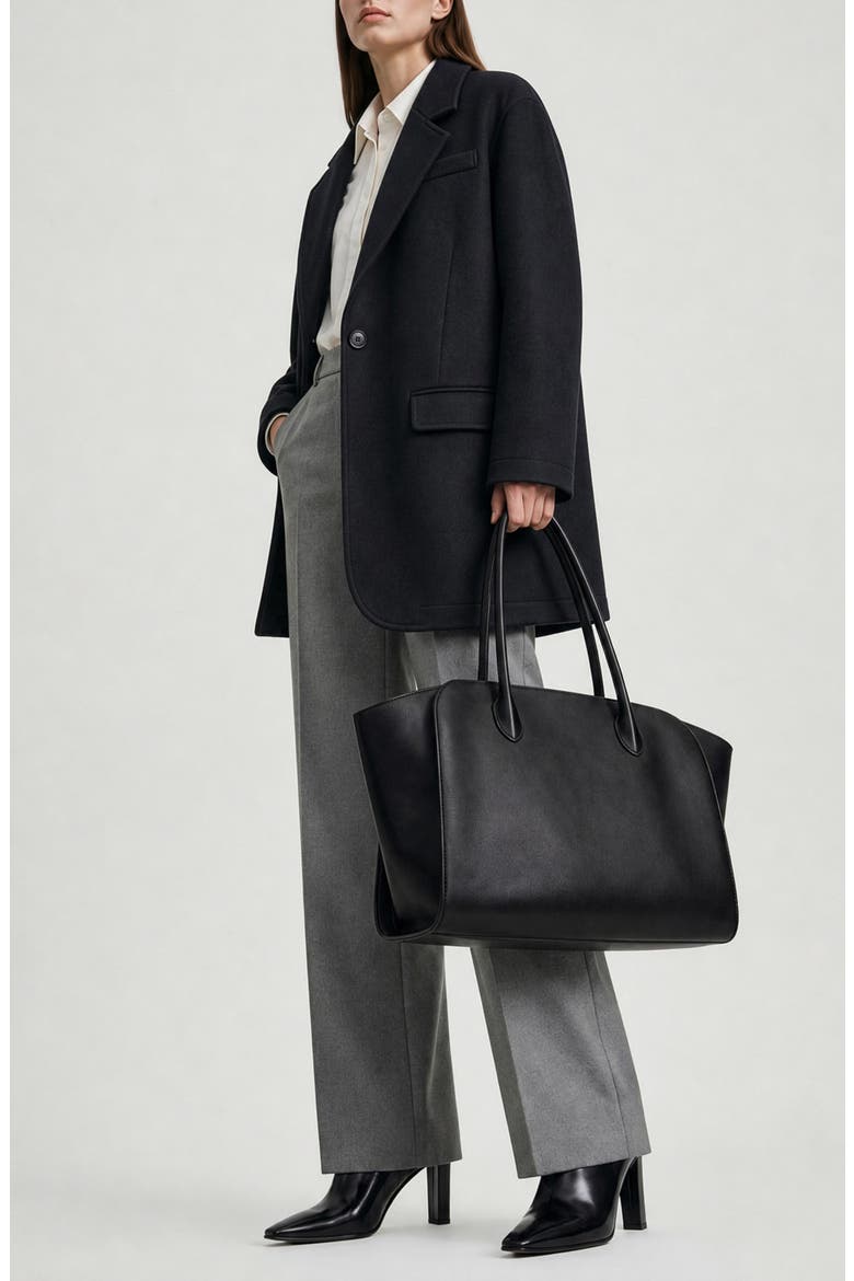 Cena Structured Blazer, Alternate, color, BLACK