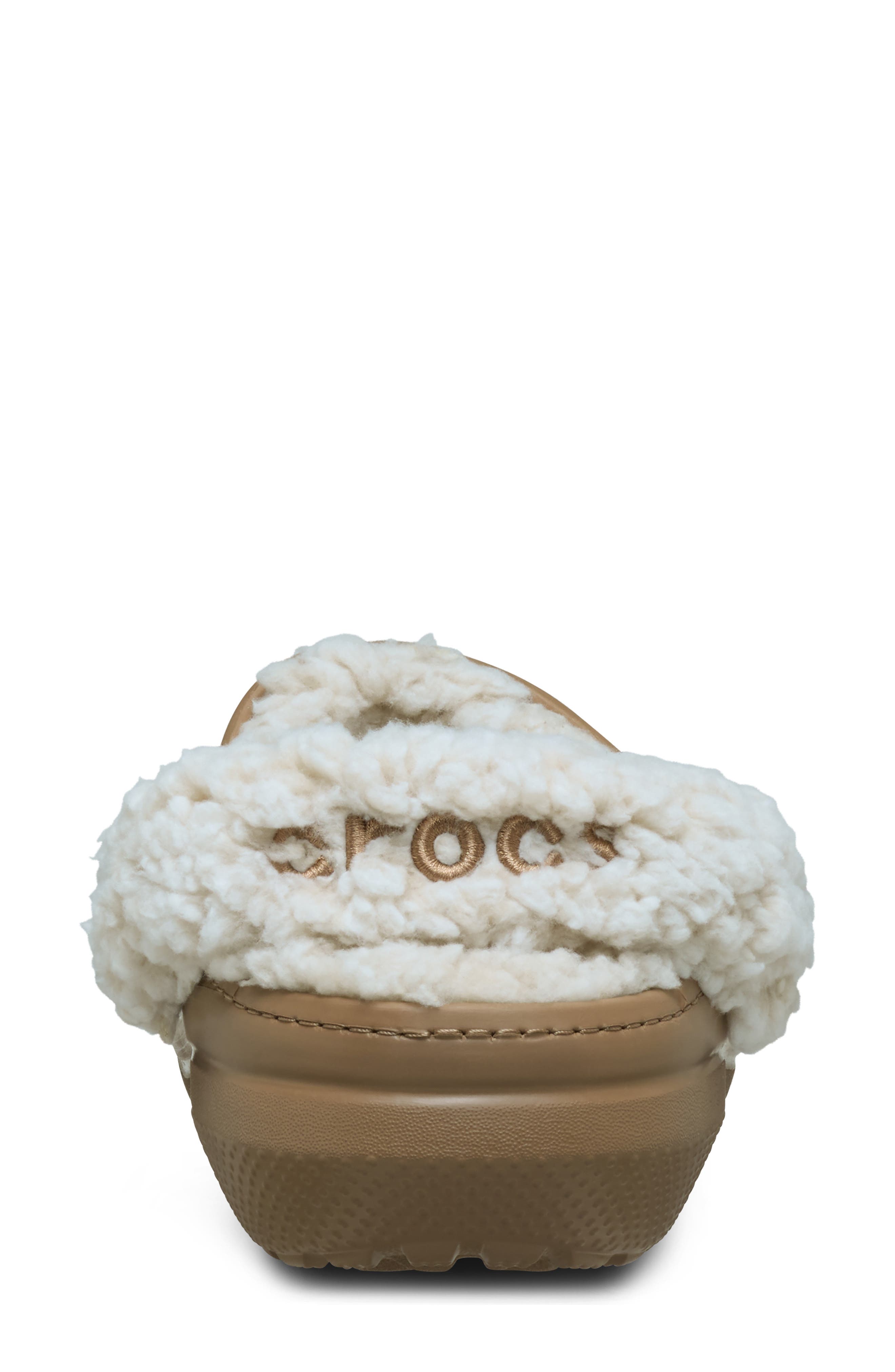 CROCS Classic Fleece Lined Clog, Alternate, color, Sepia