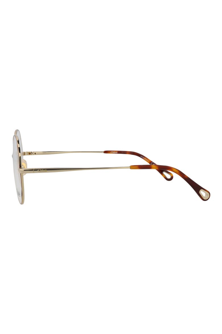 Core 53mm Round Optical Glasses, Alternate, color, HAVANA GOLD TRANSPARENT