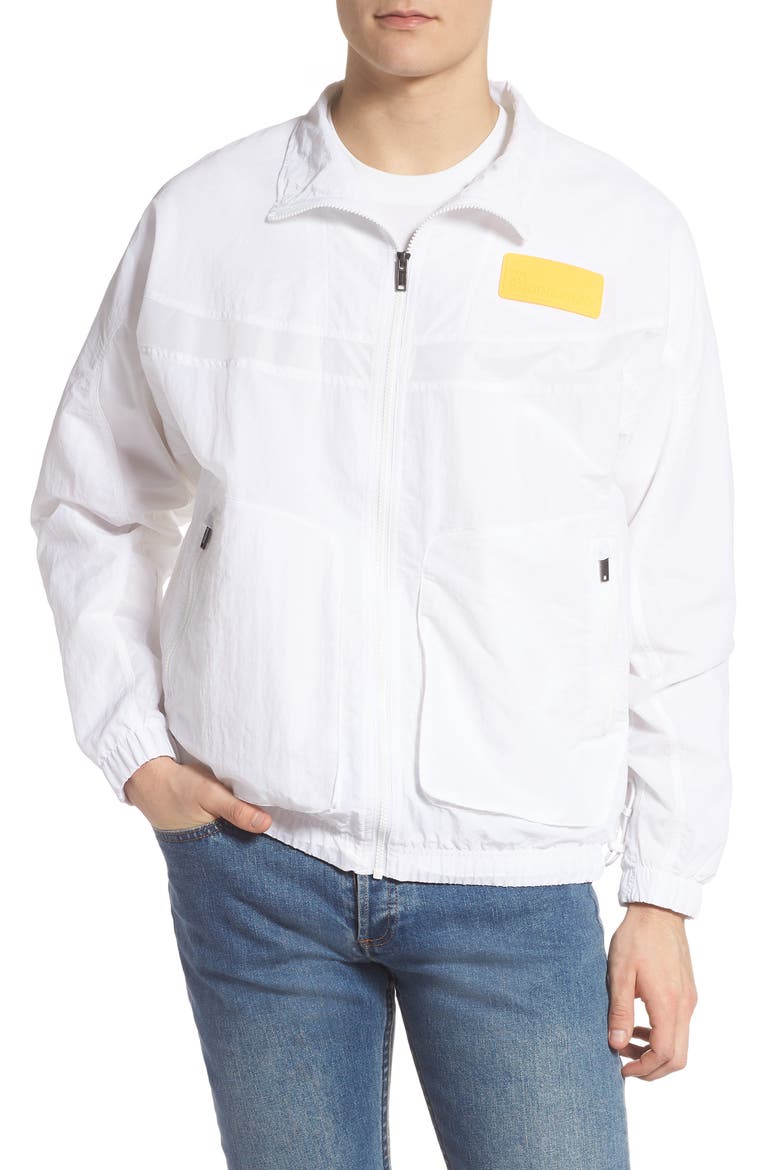 23 Engineered Jacket, Main, color, WHITE/ LASER ORANGE