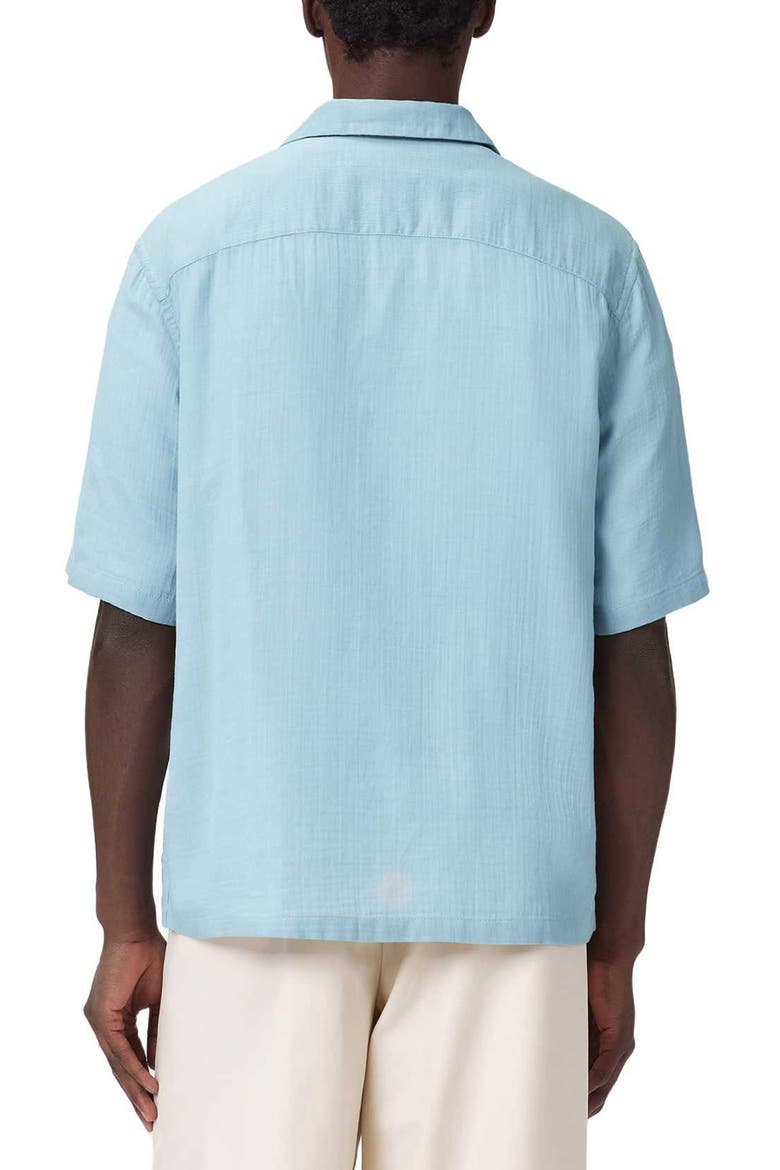 Bale Short Sleeve Cotton & Lyocell Camp Shirt, Alternate, color, MISTY BLUE