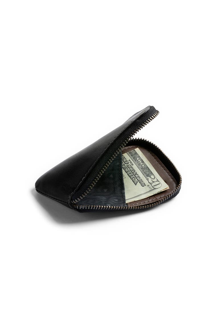 Leather Card Pocket, Alternate, color, BLACK