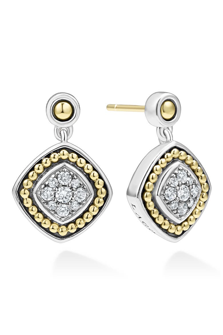 Rittenhouse Diamond Pavé Drop Earrings , Alternate, color, SILVER
