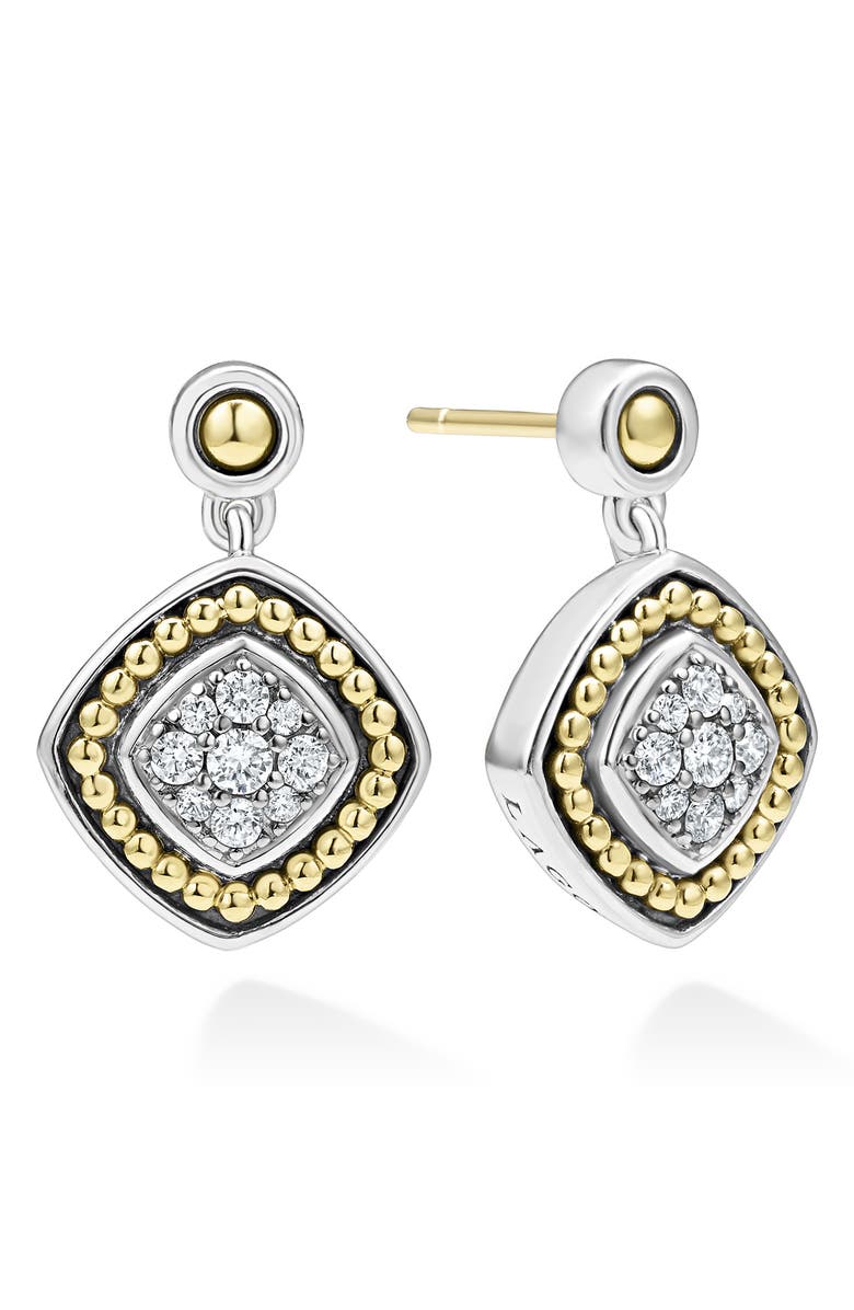 LAGOS Rittenhouse Diamond Pavé Drop Earrings, Alternate, color, Silver