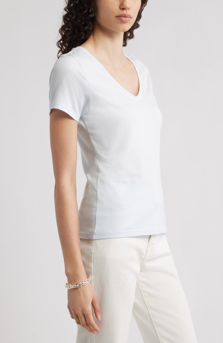 Nordstrom Everyday V-Neck Pima Cotton Blend T-Shirt, Alternate, color, Blue Fade