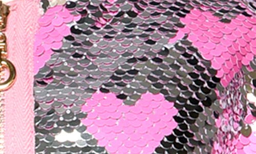 Baby Sara Kids' Heart Sequin Jacket In Pink Multi