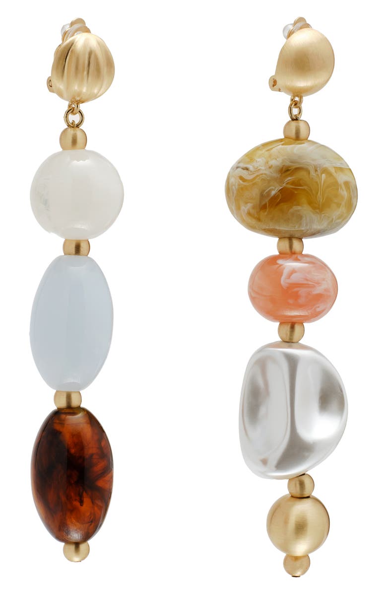 Cult Gaia Mercier Linear Drop Earrings, Main, color, Saddle Bauble Multi