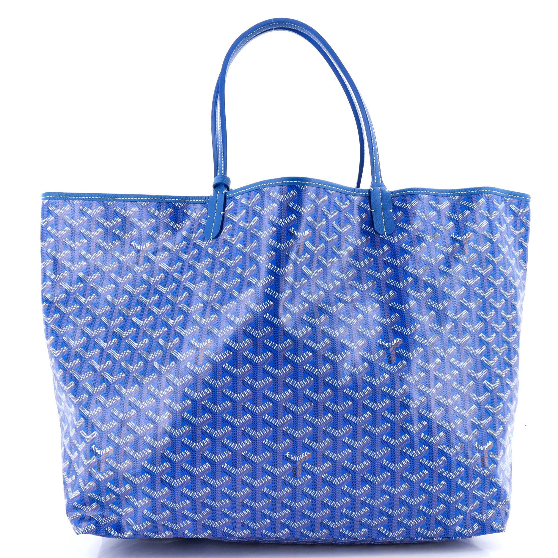 Pre-Owned Goyard Saint Louis Tote Coated Canvas PM, Alternate, color, Blue