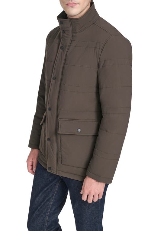 Cole Haan Signature Stretch Crinkle Quilted Jacket In Green