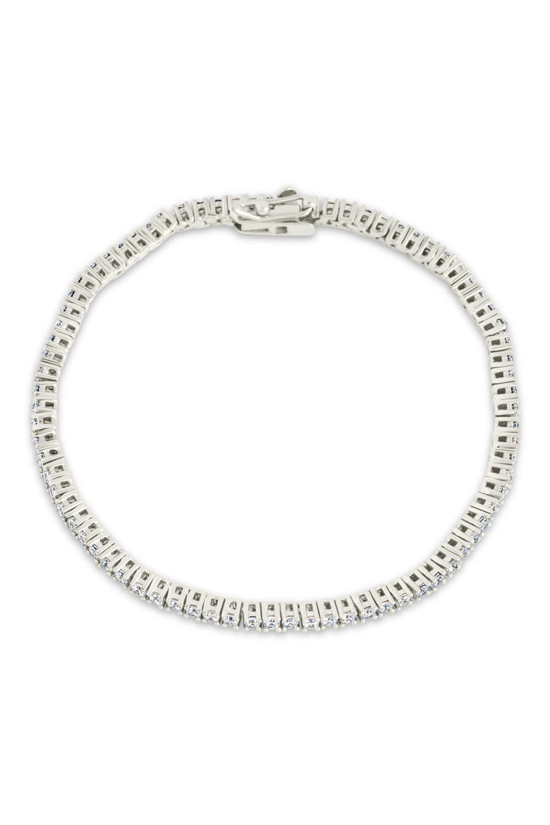 Mirabell Cubic Zirconia Tennis Bracelet, Main, color, SILVER