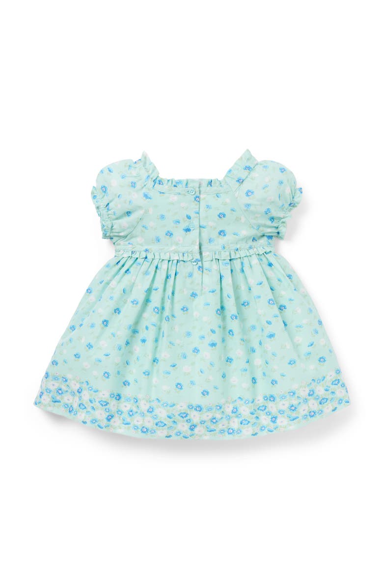 Janie and Jack Baby Floral Border Dress, Alternate, color, Blue