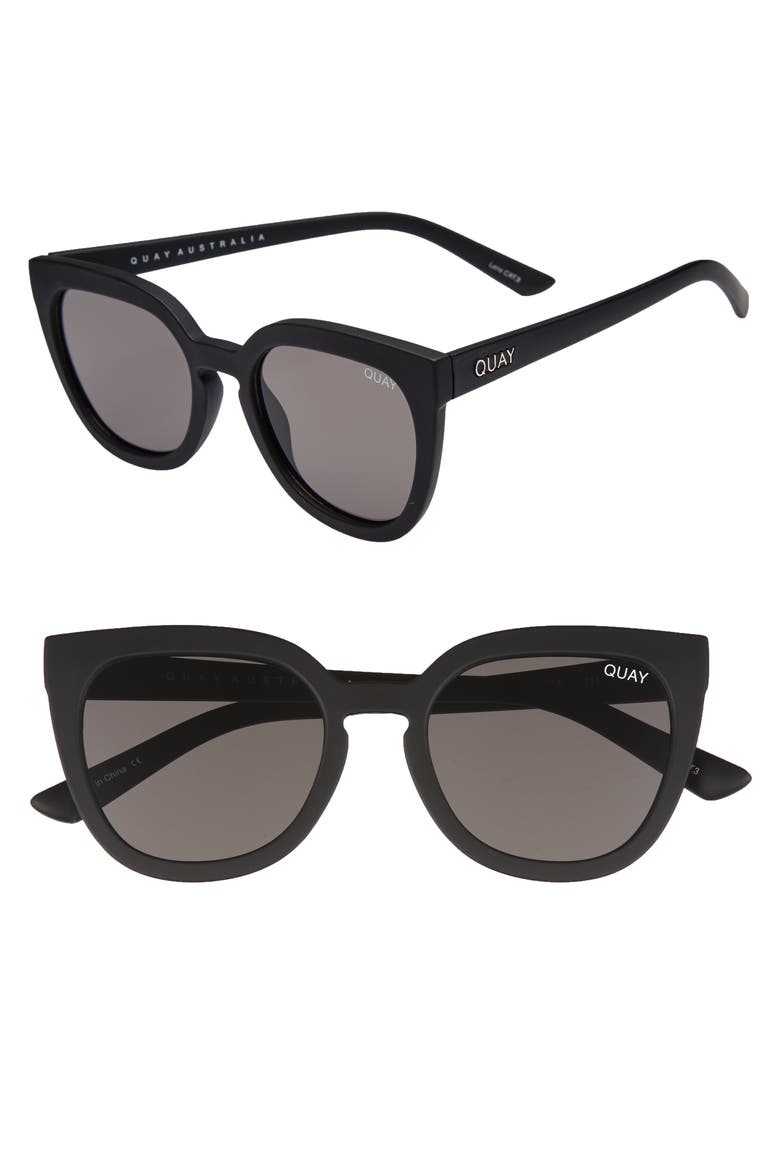 Noosa 55mm Cat Eye Sunglasses, Alternate, color, BLACK/ SMOKE