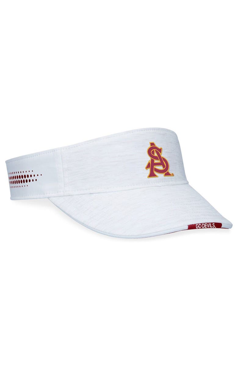 TOP OF THE WORLD Men's Top of the World White Arizona State Sun Devils Flare Adjustable Visor, Alternate, color, 
