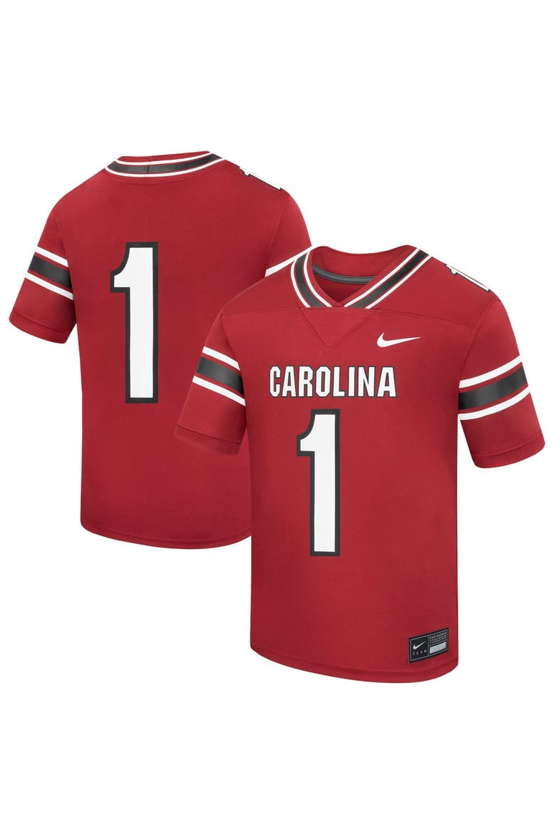 Preschool Nike #1 Garnet South Carolina Gamecocks Home Replica Football Jersey, Main, color, Garnet