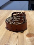 Fortela Leather Belt with Double Pin Buckle