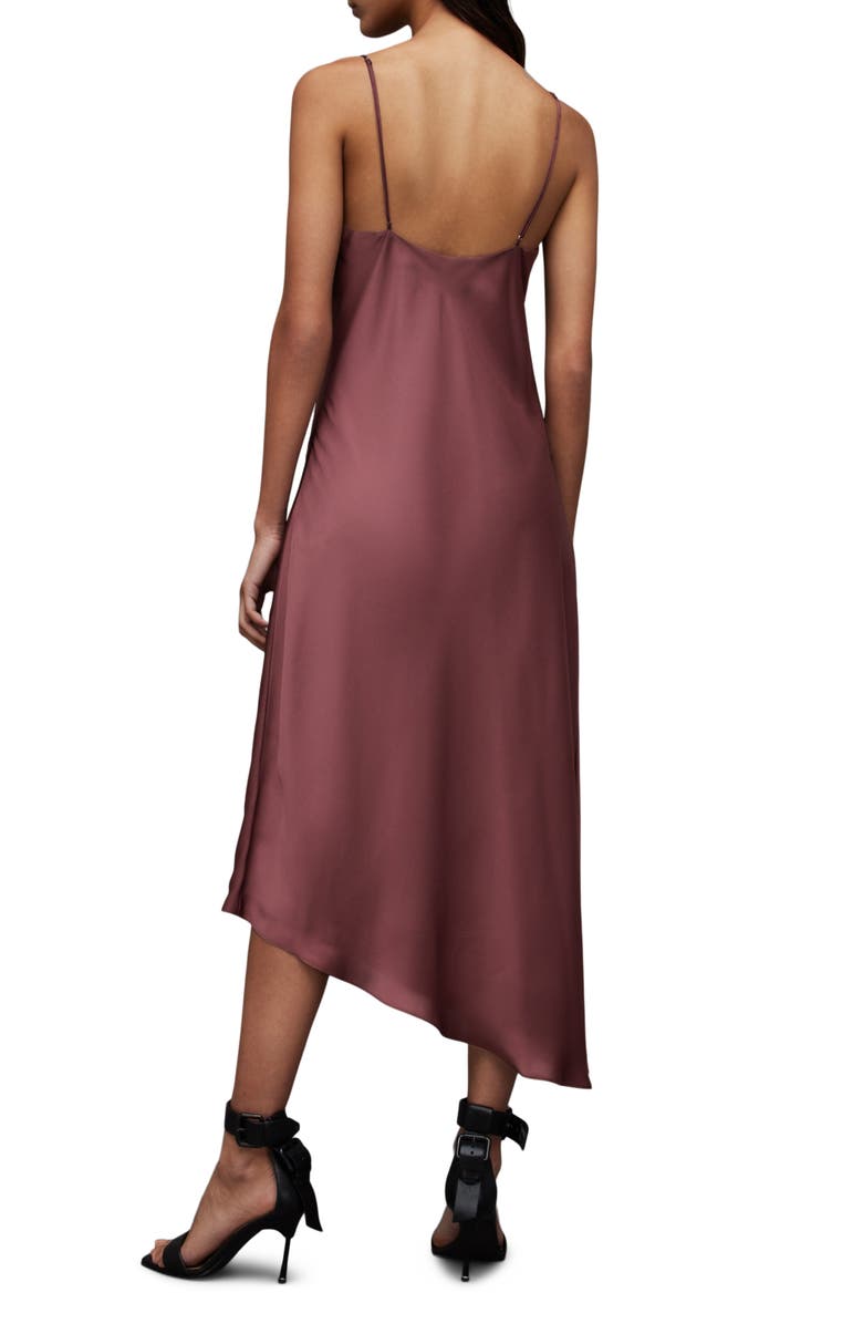 AllSaints Alexia Asymmetric Slipdress, Alternate, color, 