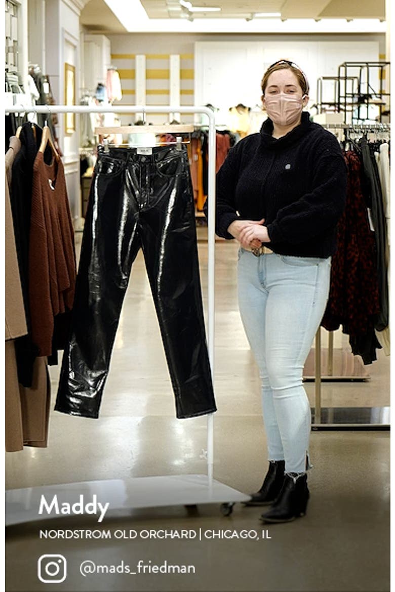 '90s Pinch Waist Patent Recycled Leather Blend Jeans video