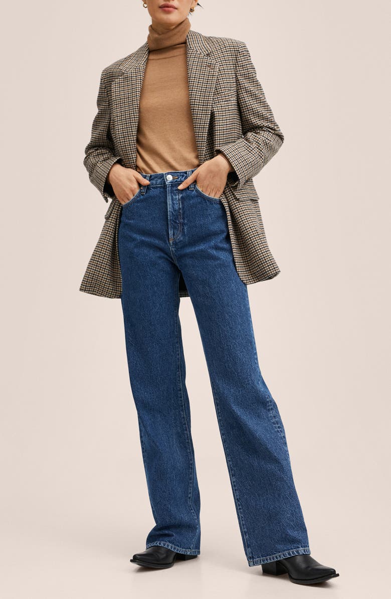 MANGO High Waist Straight Leg Jeans, Alternate, color, 