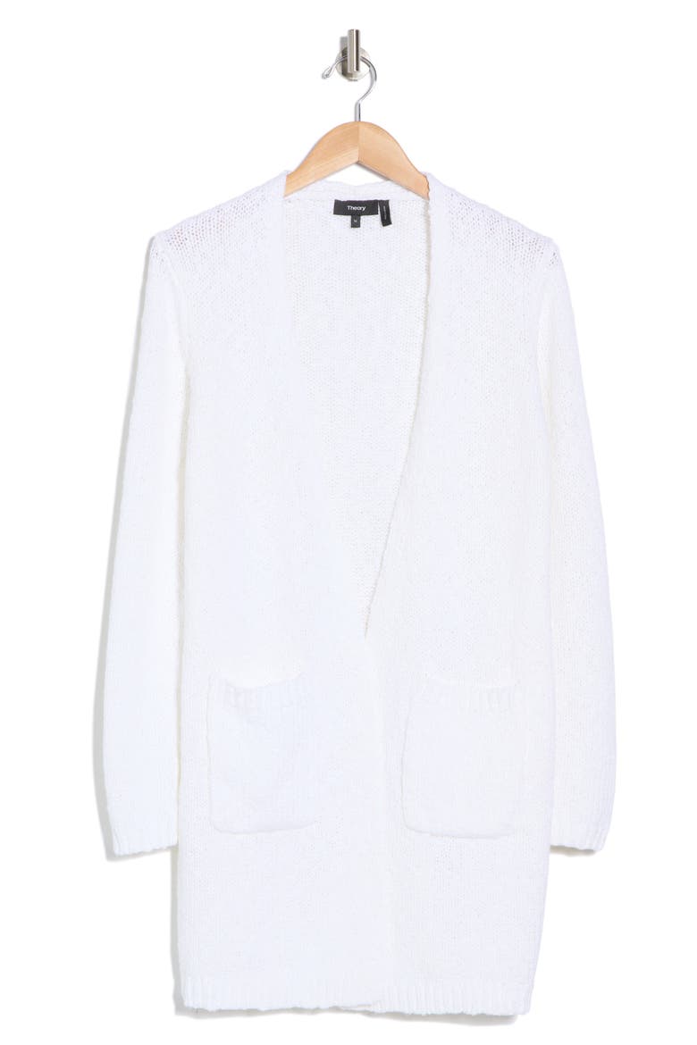 Torina Xander Cotton Cardigan, Alternate, color, PURE WHITE