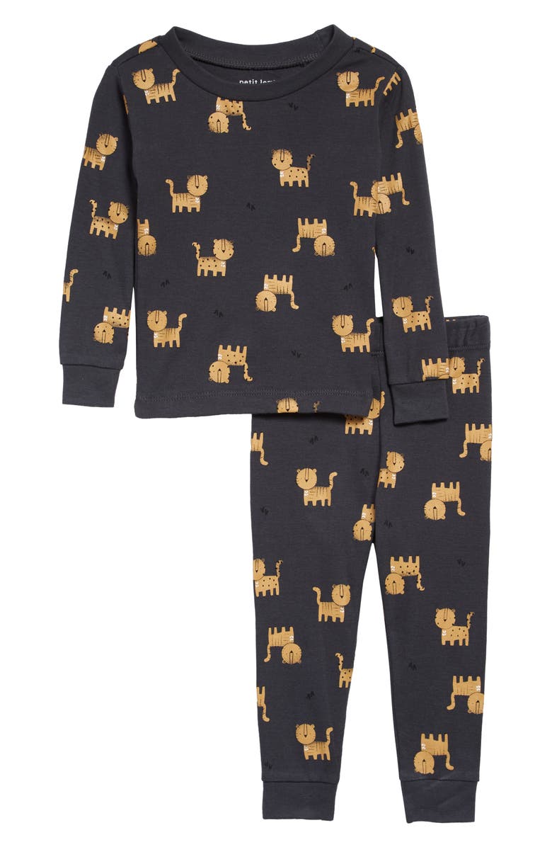 Petit Lem Print Fitted Two-Piece Pajamas, Main, color,