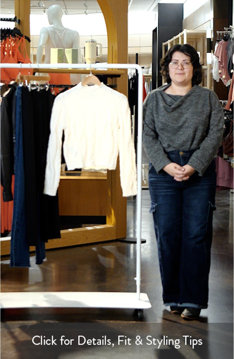 Perkins Cable Stitch Crop Sweater, sales video thumbnail