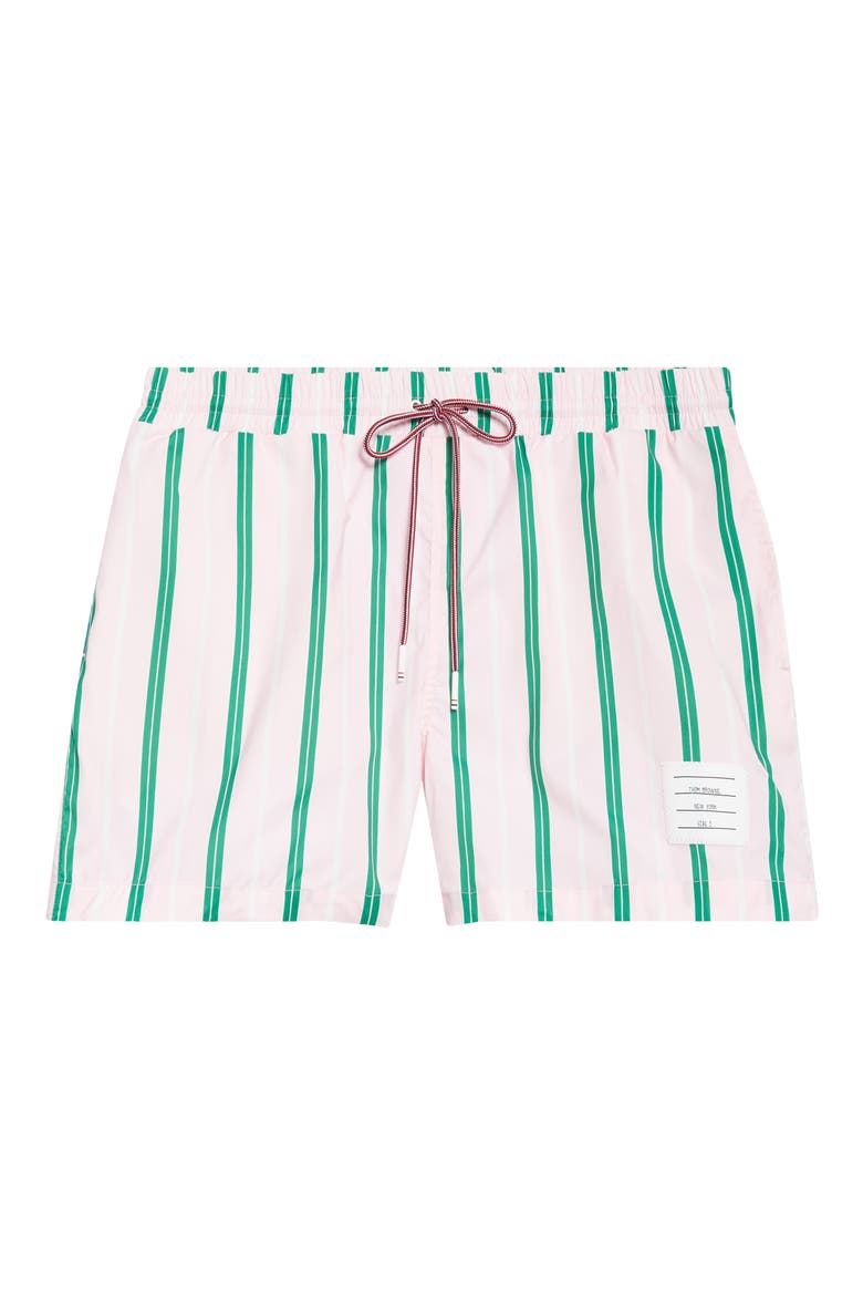 Stripe Swim Trunks, Alternate, color, LIGHT PINK