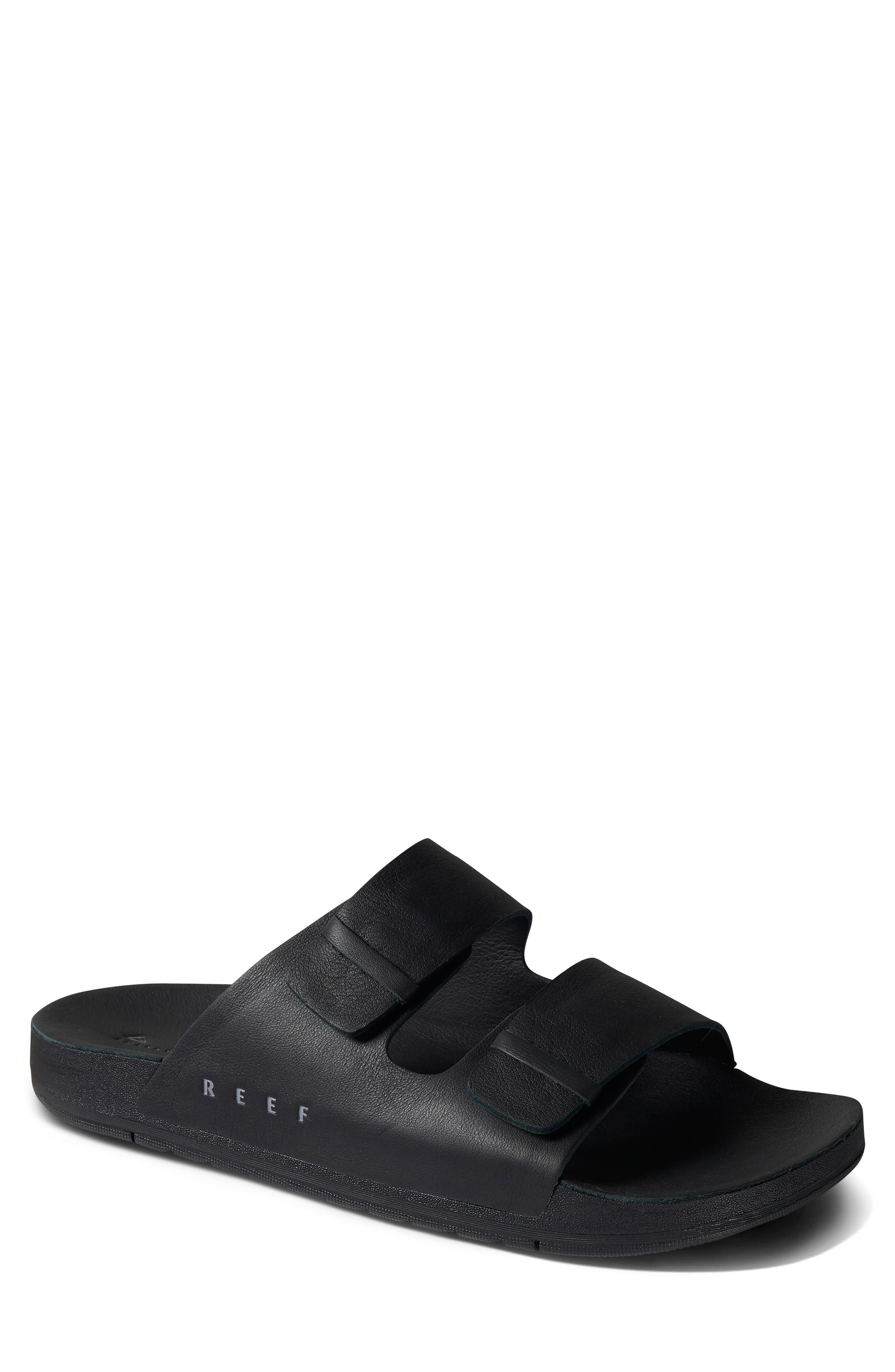 Reef Ojai Two-Bar Slide Sandal, Main, color, Black