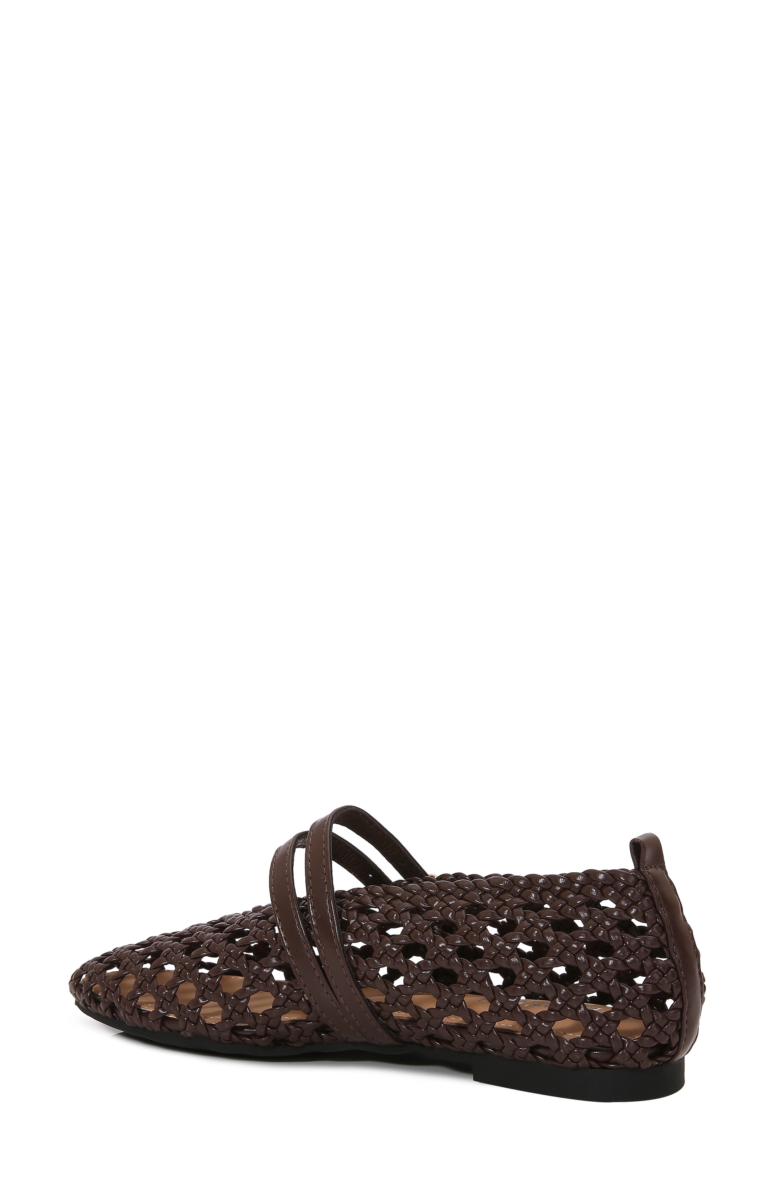 Vica Woven Mary Jane Flat, Alternate, color, COFFEE