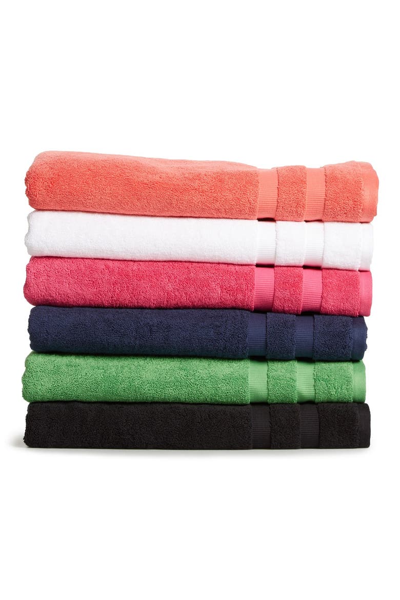 'chattam' stripe bath sheet, Alternate, color, WHITE