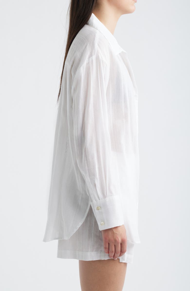 Nordstrom Textured Cover-Up Shirt, Alternate, color, White