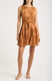MOON RIVER Embroidered Sleeveless Minidress