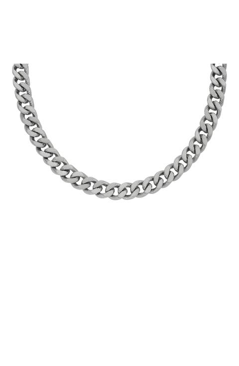 Men's Harlow Linear Texture Chain Necklace