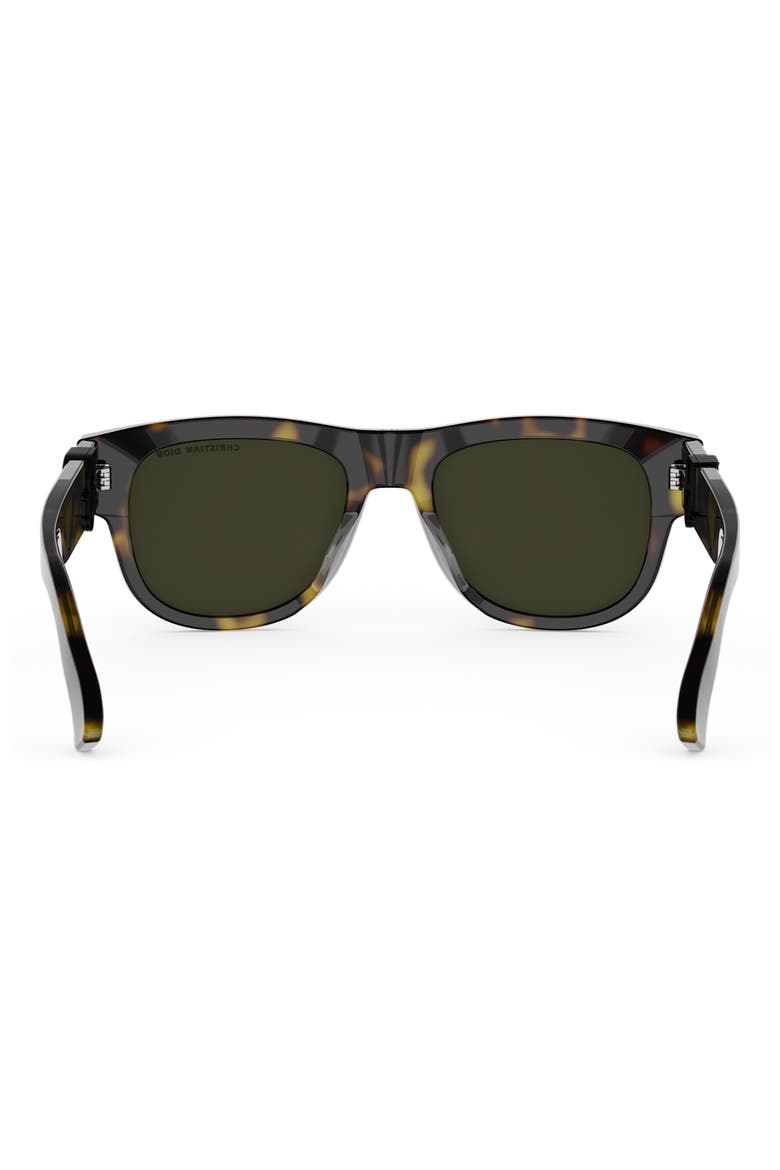 'DiorOblique S4I 53mm Mirrored Geometric Sunglasses, Alternate, color, DARK HAVANA / GREEN