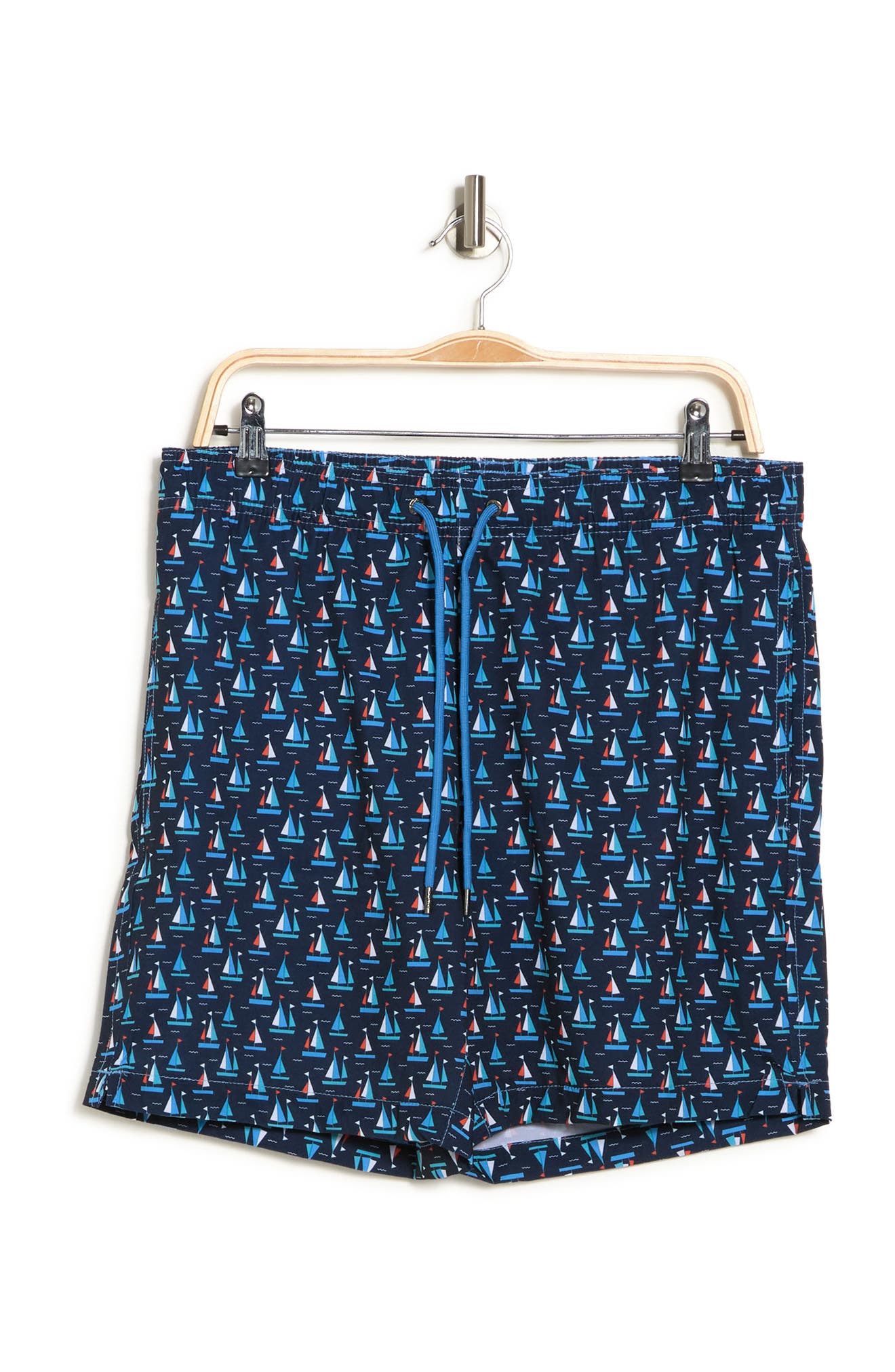 Mr.Swim MR. SWIM Sailboat Print 4-Way Stretch Swim Trunks (Men ...