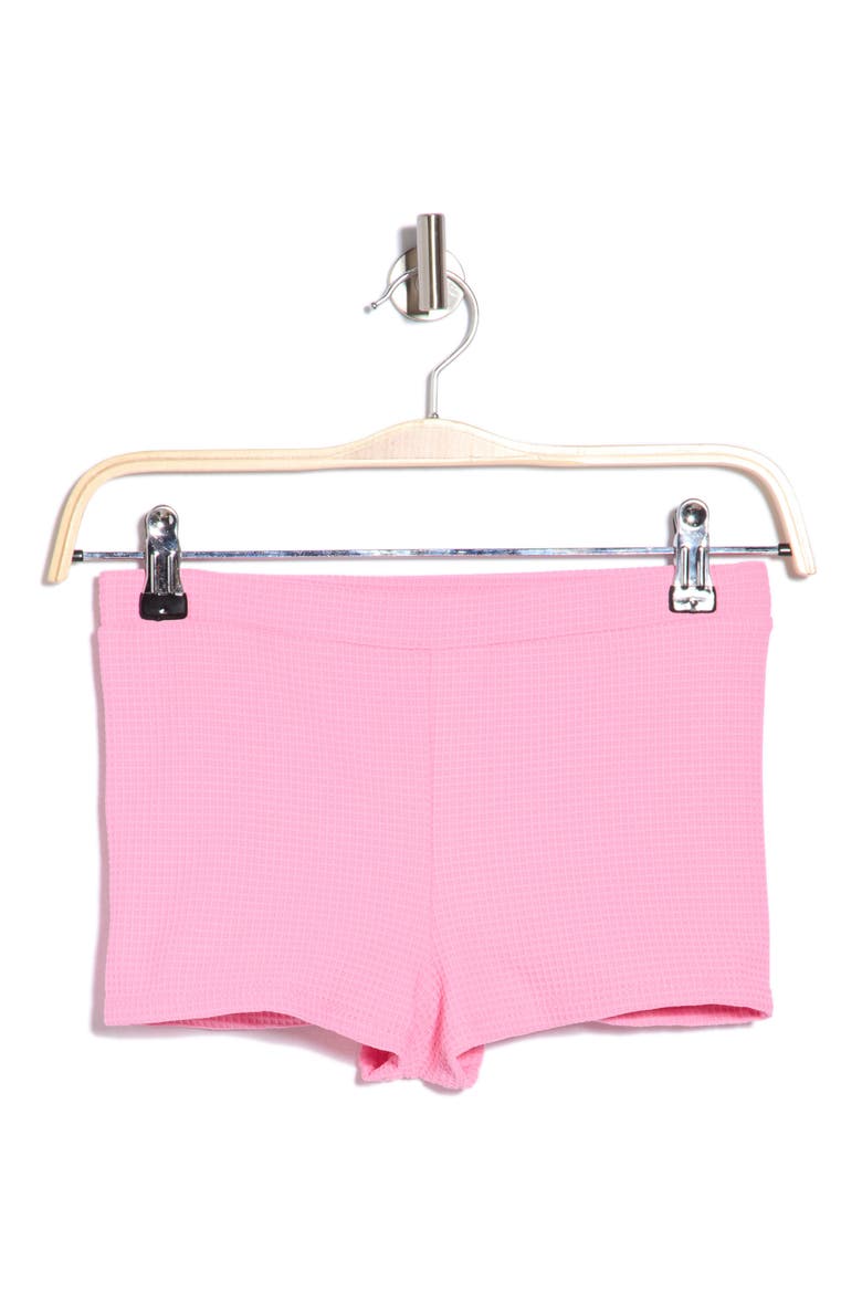 Farrah Waffle Swim Shorts, Alternate, color, BUBBLEGUM WAFFLE