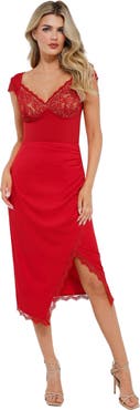 Popilush Shapewear Cap Sleeve Slimming Lace Cup Bodysuit
