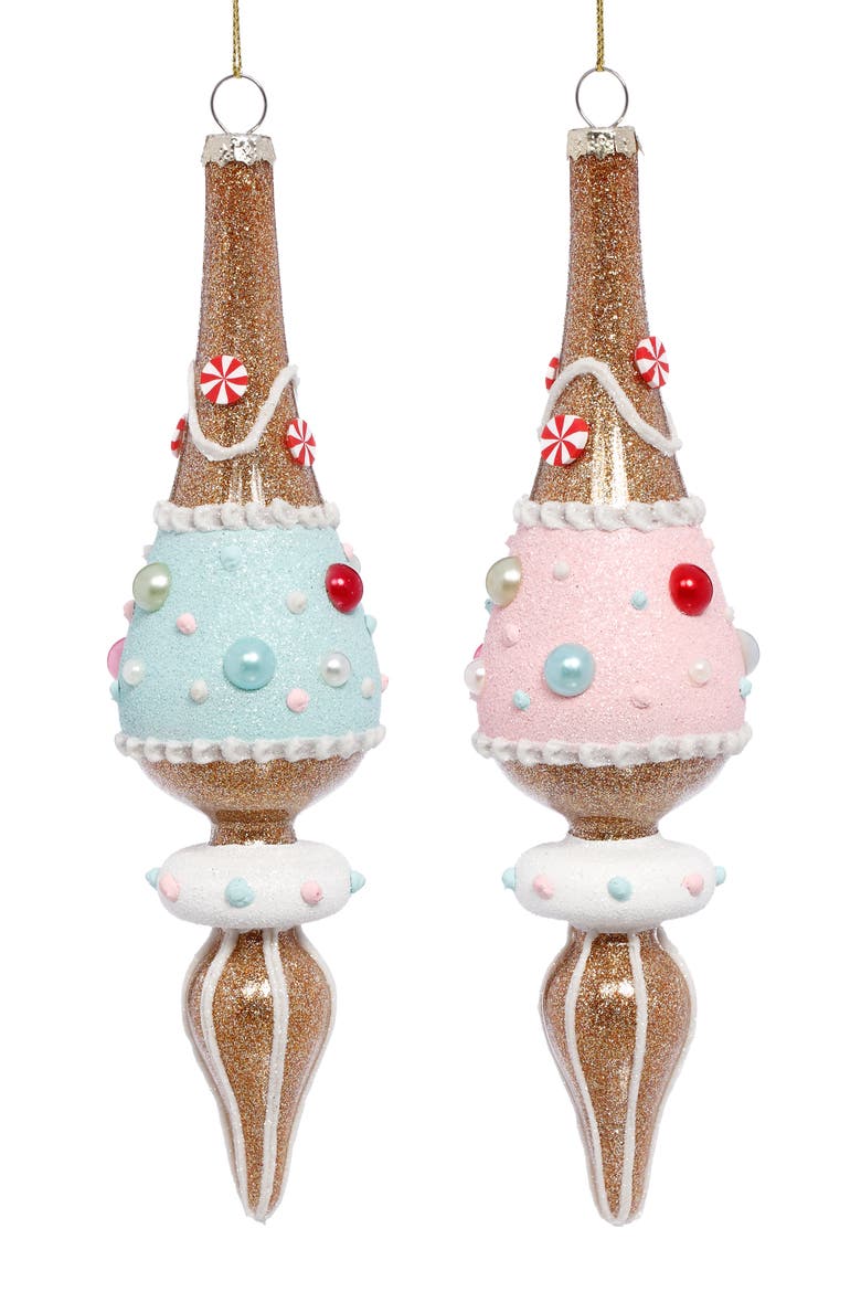 Pastel Finial Ornament, Set of 6, Main, color, Pastel Pink