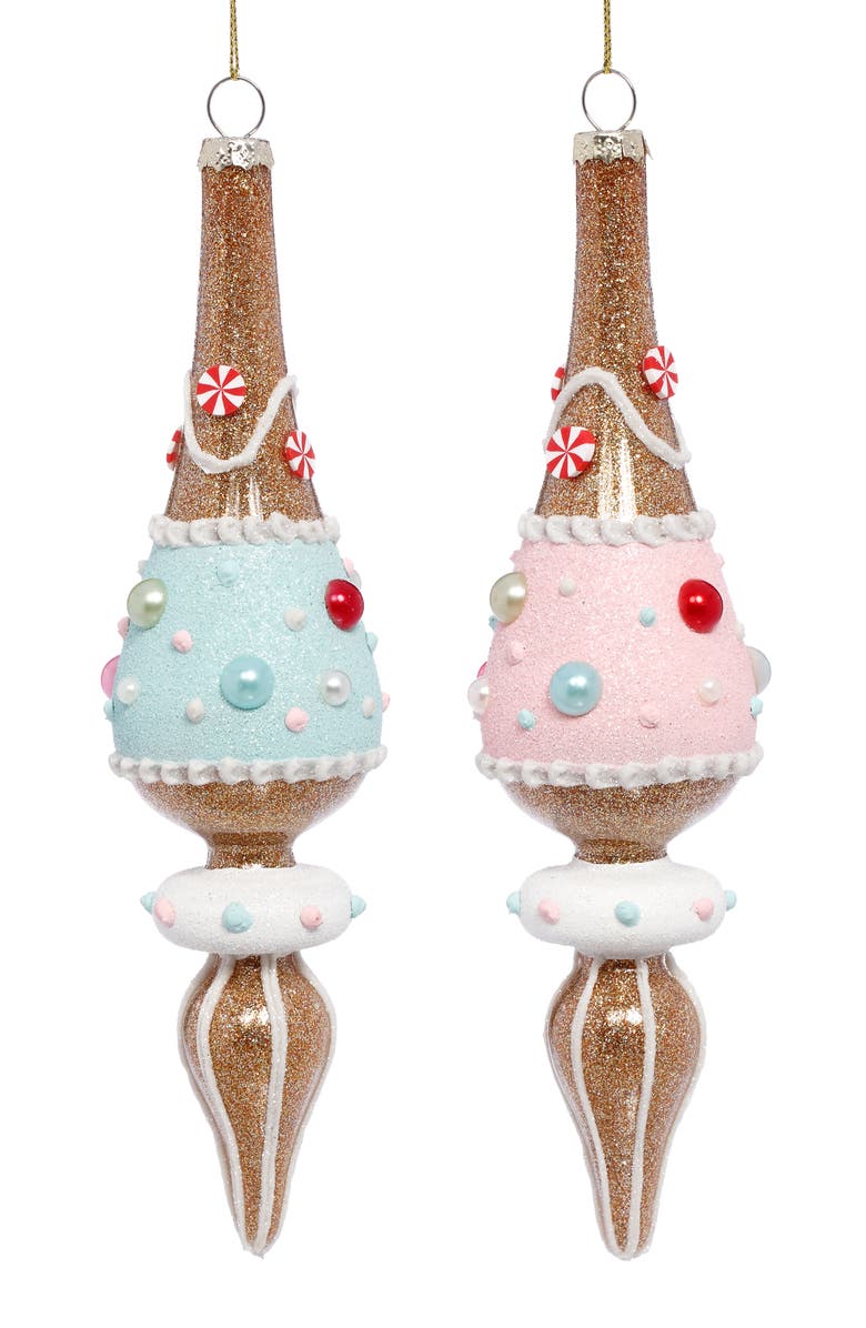 Mark Roberts Pastel Finial Ornament, Set of 6, Main, color, Pastel Pink