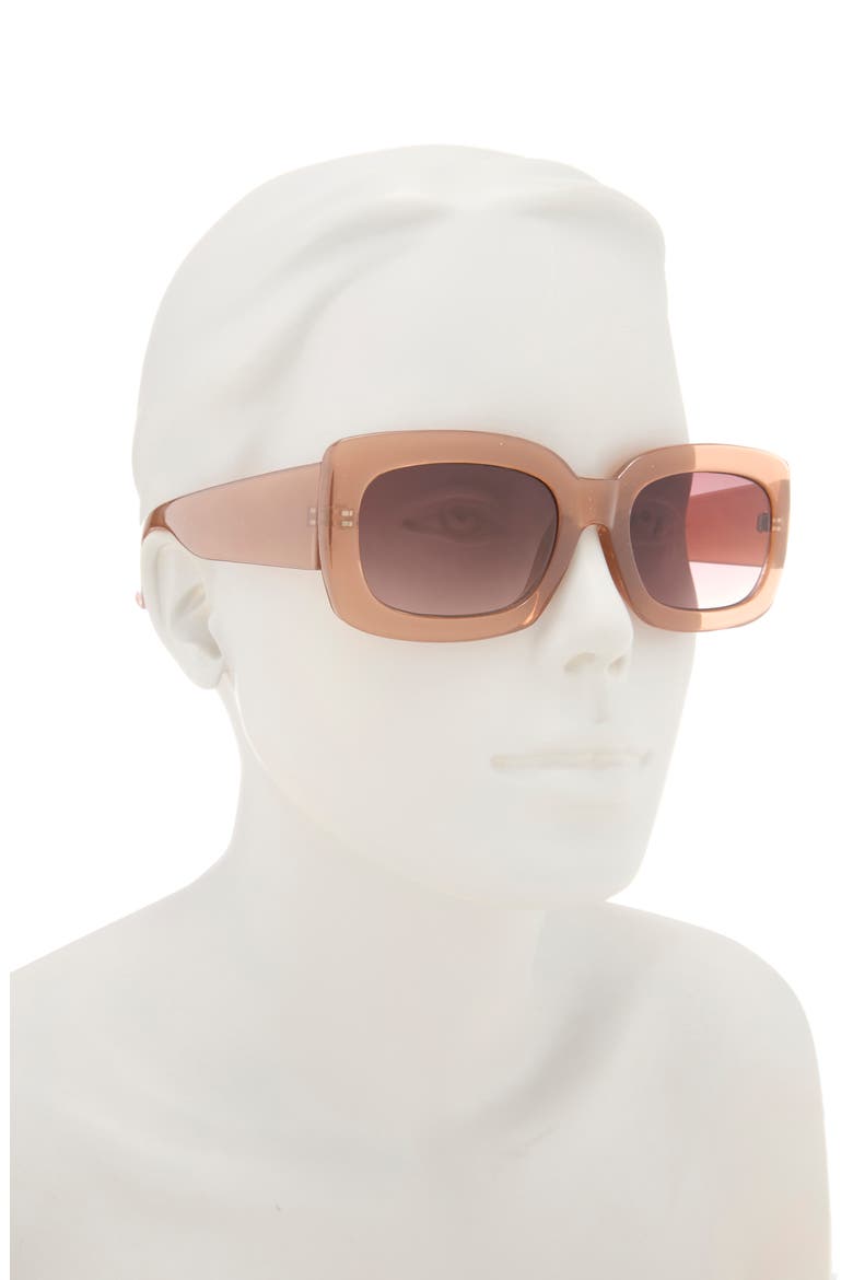 Rectangular Sunglasses, Alternate, color, BROWN