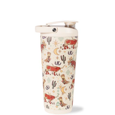 Insulated Stainless Steel Shaker 24 oz Bottle with Silent Mixing Grate & Flip Lid