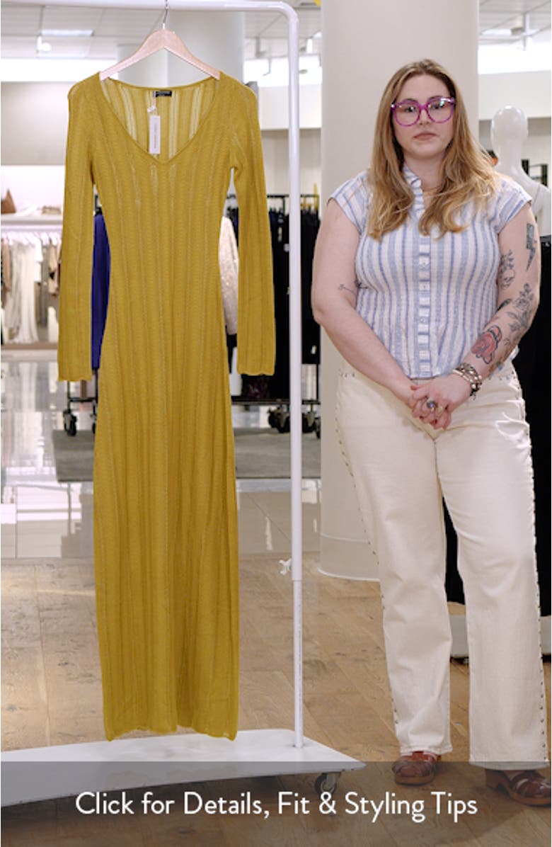 Long Sleeve Knit Maxi Dress, sales video thumbnail