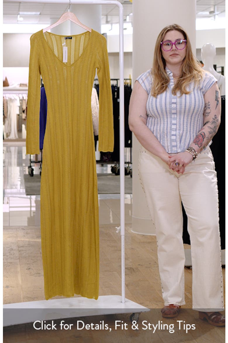 Long Sleeve Knit Maxi Dress video